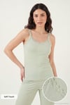 Regular Fit Güpür Detaylı Askılı Yuvarlak Yaka Kadın Pijama Takımı 65770822 YEŞİL