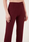 Regular Fit Güpür Detaylı Askılı Yuvarlak Yaka Kadın Pijama Takımı 65770822 BORDO