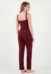 Regular Fit Güpür Detaylı Askılı Yuvarlak Yaka Kadın Pijama Takımı 65770822 BORDO