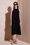 Regular Fit Halter Yaka Midi Boy Kadın Elbise 67810049 SİYAH