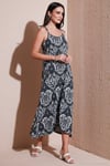 Regular Fit İp Askılı Uzun Kadın Elbise 5865732 SİYAH-SİYAH
