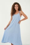 Regular Fit İp Askılı Uzun Kadın Elbise 5865732 BEBE MAVİ