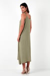 Regular Fit İp Askılı Uzun Kadın Elbise 5865732 Olive