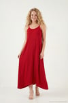 Regular Fit İp Askılı Uzun Kadın Elbise 5865732 KIRMIZI