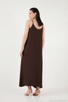 Regular Fit İp Askılı Uzun Kadın Elbise 5865732 KAHVE