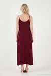 Regular Fit İp Askılı Uzun Kadın Elbise 5865732 BORDO