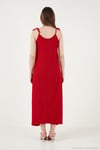 Regular Fit İp Askılı Uzun Kadın Elbise 5865732 KIRMIZI