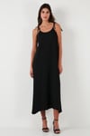 Regular Fit İp Askılı Uzun Kadın Elbise 5865732 SİYAH
