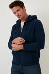 Regular Fit Kapüşonlu Cepli Kışlık Şardonlu Polar Erkek Hırka 5906031 LACİVERT