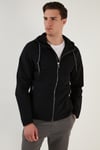 Regular Fit Kapüşonlu Cepli Mevsimlik Erkek Mont 497GLENN SİYAH