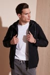 Regular Fit Kapüşonlu Cepli Mevsimlik Erkek Mont 497GLENN SİYAH