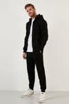 Regular Fit Kapüşonlu Fermuarlı İçi Tüylü Yumuşak Şardonlu Kışlık Erkek Sweat 59053403W4 SİYAH