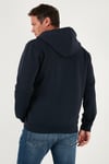 Regular Fit Kapüşonlu Fermuarlı İçi Tüylü Yumuşak Şardonlu Kışlık Erkek Sweat 5905340 KOYU LACİVERT