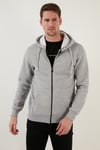 Regular Fit Kapüşonlu Fermuarlı İçi Tüylü Yumuşak Şardonlu Kışlık Erkek Sweat 5905340 GRİ MELANJ