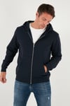 Regular Fit Kapüşonlu Fermuarlı İçi Tüylü Yumuşak Şardonlu Kışlık Erkek Sweat 5905340 KOYU LACİVERT