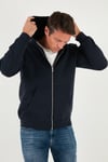 Regular Fit Kapüşonlu Fermuarlı İçi Tüylü Yumuşak Şardonlu Kışlık Erkek Sweat 5905340 KOYU LACİVERT
