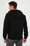 Regular Fit Kapüşonlu Fermuarlı İçi Tüylü Yumuşak Şardonlu Kışlık Erkek Sweat 5905340 SİYAH