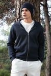Regular Fit Kapüşonlu Fermuarlı İçi Tüylü Yumuşak Şardonlu Kışlık Erkek Sweat 5905340 KOYU LACİVERT