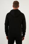 Regular Fit Kapüşonlu Fermuarlı İçi Tüylü Yumuşak Şardonlu Kışlık Erkek Sweat 59053403W4 SİYAH