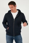 Regular Fit Kapüşonlu Fermuarlı İçi Tüylü Yumuşak Şardonlu Kışlık Erkek Sweat 5905340 KOYU LACİVERT
