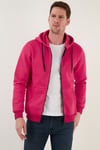 Regular Fit Kapüşonlu Fermuarlı İçi Tüylü Yumuşak Şardonlu Kışlık Erkek Sweat 5905340 FUŞYA