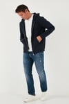 Regular Fit Kapüşonlu Fermuarlı İçi Tüylü Yumuşak Şardonlu Kışlık Erkek Sweat 5905340 KOYU LACİVERT