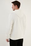 Regular Fit Kapüşonlu Fermuarlı İçi Tüylü Yumuşak Şardonlu Kışlık Erkek Sweat 5905340 EKRU