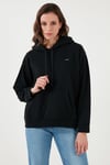 Regular Fit Kapüşonlu Kadın Sweat 001TZ-0000 SİYAH