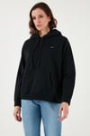 Regular Fit Kapüşonlu Kadın Sweat 001TZ-0000 SİYAH