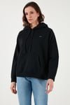 Regular Fit Kapüşonlu Kadın Sweat 001TZ-0000 SİYAH