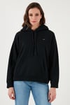 Regular Fit Kapüşonlu Kadın Sweat 001TZ-0000 SİYAH
