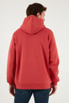 Regular Fit Kapüşonlu Kanguru Cepli İçi Tüylü Yumuşak Şardonlu Erkek Sweat 5905281 BAYRAK KIRMIZI