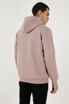 Regular Fit Kapüşonlu Kanguru Cepli İçi Tüylü Yumuşak Şardonlu Erkek Sweat 5905281 GÜL