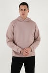 Regular Fit Kapüşonlu Kanguru Cepli İçi Tüylü Yumuşak Şardonlu Erkek Sweat 5905281 GÜL
