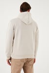 Regular Fit Kapüşonlu Kanguru Cepli İçi Tüylü Yumuşak Şardonlu Erkek Sweat 5905281 KUM