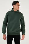 Regular Fit Kapüşonlu Kanguru Cepli İçi Tüylü Yumuşak Şardonlu Erkek Sweat 5905281 NEFTİ