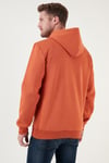 Regular Fit Kapüşonlu Kanguru Cepli İçi Tüylü Yumuşak Şardonlu Erkek Sweat 5905281 Tarçın