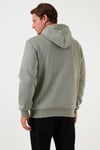 Regular Fit Kapüşonlu Kanguru Cepli İçi Tüylü Yumuşak Şardonlu Erkek Sweat 5905281 AÇIK HAKİ