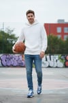 Regular Fit Kapüşonlu Kanguru Cepli İçi Tüylü Yumuşak Şardonlu Erkek Sweat 5905281 EKRU