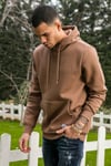Regular Fit Kapüşonlu Kanguru Cepli İçi Tüylü Yumuşak Şardonlu Erkek Sweat 5905281 SÜTLÜ KAHVE