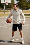 Regular Fit Kapüşonlu Kanguru Cepli İçi Tüylü Yumuşak Şardonlu Erkek Sweat 5905281 KREM