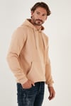Regular Fit Kapüşonlu Kanguru Cepli İçi Tüylü Yumuşak Şardonlu Erkek Sweat 5905281 BİSKÜVİ