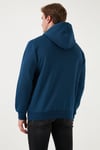 Regular Fit Kapüşonlu Kanguru Cepli İçi Tüylü Yumuşak Şardonlu Erkek Sweat 5905281 İNDİGO