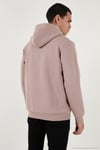 Regular Fit Kapüşonlu Kanguru Cepli İçi Tüylü Yumuşak Şardonlu Erkek Sweat 5905281 GÜL