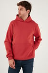 Regular Fit Kapüşonlu Kanguru Cepli İçi Tüylü Yumuşak Şardonlu Erkek Sweat 5905281 BAYRAK KIRMIZI