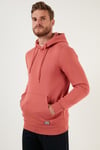 Regular Fit Kapüşonlu Kanguru Cepli İçi Tüylü Yumuşak Şardonlu Erkek Sweat 5905281 KİREMİT