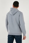 Regular Fit Kapüşonlu Kanguru Cepli İçi Tüylü Yumuşak Şardonlu Erkek Sweat 5905281 AÇIK GRİ