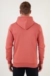 Regular Fit Kapüşonlu Kanguru Cepli İçi Tüylü Yumuşak Şardonlu Erkek Sweat 5905281 KİREMİT