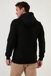 Regular Fit Kapüşonlu Kanguru Cepli İçi Tüylü Yumuşak Şardonlu Erkek Sweat 5905281 SİYAH