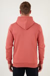 Regular Fit Kapüşonlu Kanguru Cepli İçi Tüylü Yumuşak Şardonlu Erkek Sweat 5905281 KİREMİT